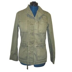 MADEWELL Women’s Small Green Outbound Oversized Utility Jacket Army Fiel…